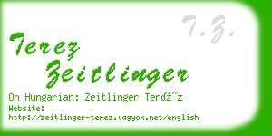 terez zeitlinger business card